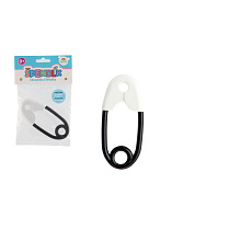 Chrastítko špendlík plast 12cm bíločerné 12x19cm v sáčku 0m+ Chrastítko špendlík plast 12cm bíločerné 12x19cm v sáčku 0m+