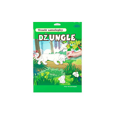 SMT Creatoys Veselé samolepky Džungle 58ks samolepek 12ks A4 pozadí na kartě