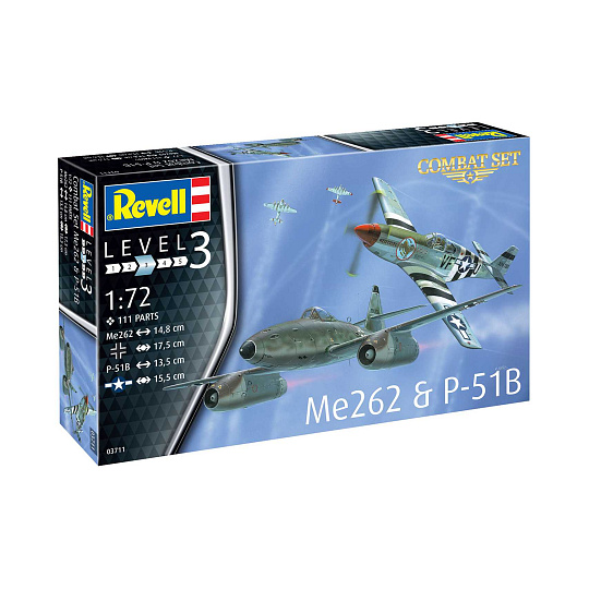 Revell ModelSet letadla 63711 - Me262 & P-51B (1:72) Revell ModelSet letadla 63711 - Me262 & P-51B (1:72)