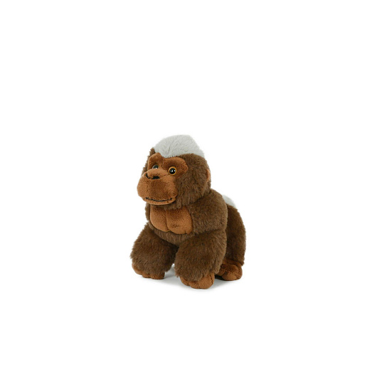 Teddies Gorila sedící hnědá plyš 14x17cm 0m+ Teddies Gorila sedící hnědá plyš 14x17cm 0m+