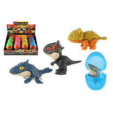 Teddies Dinosaurus kousací ve vajíčku plast 10cm 4 barvy