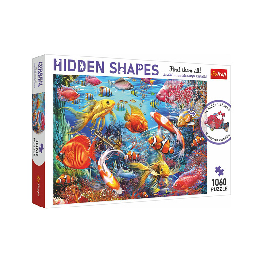 Puzzle Život pod vodou - Skryté tvary 1060 dílků 68x48cm v krabici 40x27x6cm Puzzle Život pod vodou - Skryté tvary 1060 dílků 68x48cm v krabici 40x27x6cm