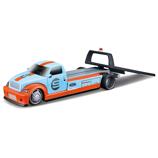 Maisto Flatbed - 2019 Ford GT Heritage Edition, světle modrá, 1:64