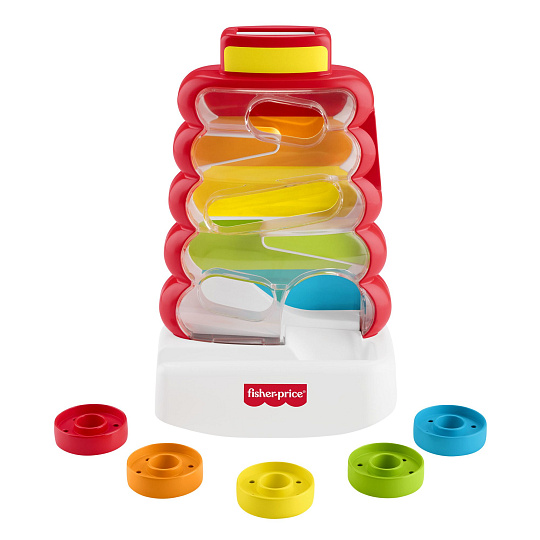 Mattel Fisher Price VĚŽ S PROPADÁVAJÍCÍMI KROUŽKY