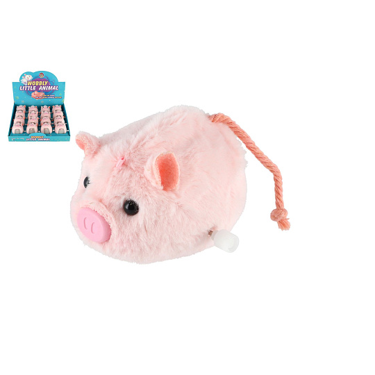 Teddies Prasátko na natažení na klíček plast/plyš 8cm