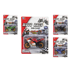 Motorka závodní kov/plast 8cm na volný chod mix druhů na kartě