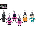 Mikro Trading Hra na oliheň Squid Game postavy plyšové 12cm přívěšek na klíče 6druhů