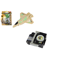 Stíhačka vystřelovací plast 10cm na volný chod 3 barvy na kartě