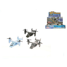 Vrtulník námořní 19cm kov zpětný chod na baterie se světlem a zvukem 3barvy 6ks v DBX