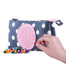 PIXIE CREW velké pouzdro MODRÉ S BÍLÝM PUNTÍKEM