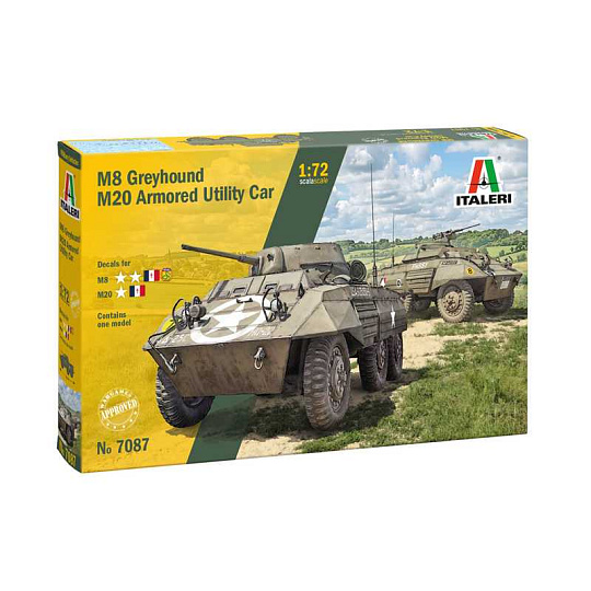 Italeri Model Kit military 7087 - M8 Greyhound / M20 (1:72)