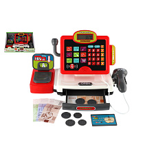 Teddies Pokladna malá digitální plast na baterie se zvukem se světlem v krabici 35x22x17cm Teddies Pokladna malá digitální plast na baterie se zvukem se světlem v krabici 35x22x17cm