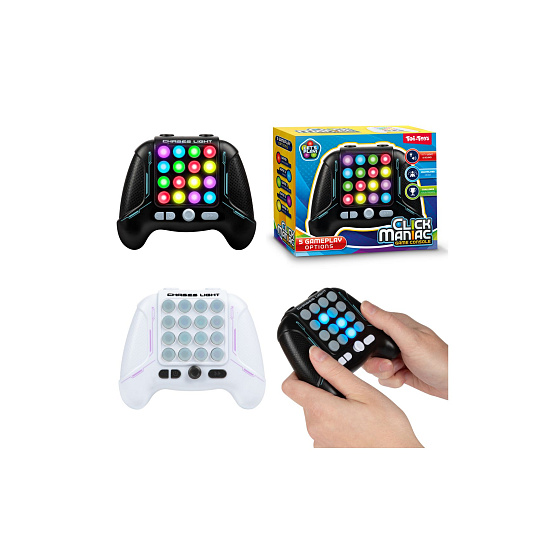 Hra postřehová plast na baterie se světlem se zvukem 2 barvy v krabičce 15x12x5,5cm Hra postřehová plast na baterie se světlem se zvukem 2 barvy v krabičce 15x12x5,5cm