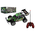 Auto RC Buggy rychlostní plast 23cm 27MHz na baterie zelené v krabici 35x13,5x18cm