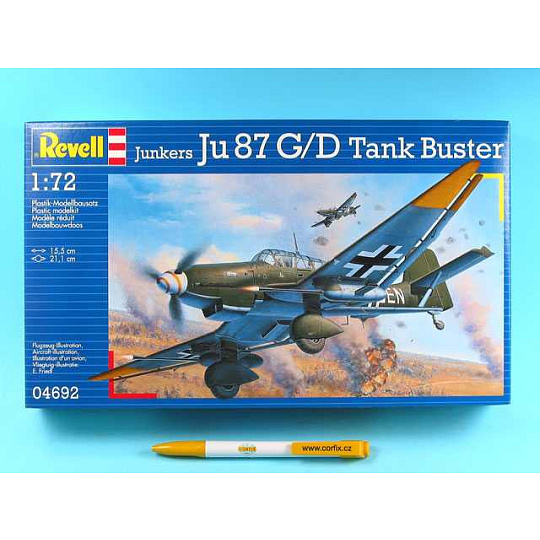 Revell Plastic ModelKit letadlo 04692 - Junkers Ju87 G/D Tank Buster (1:72)