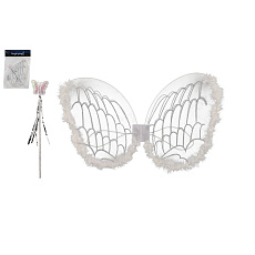 Křídla anděl s hůlkou nylon v sáčku 30,5x46x1cm karneval