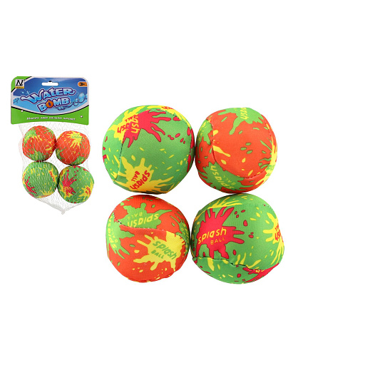 Vodní bomby 4ks látka 7cm v síťce Vodní bomby 4ks látka 7cm v síťce