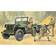 Italeri Model Kit military 0314 - Willys MB Jeep with Trailer (1:35)