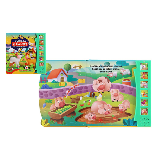 Zvuková knížka Zvířátka na farmě Objevuj zvuky CZ verze 19x19,5cm Zvuková knížka Zvířátka na farmě Objevuj zvuky CZ verze 19x19,5cm