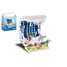 Stavebnice mini KOCO Surfovací vlna plast 1471ks v krabičce 15x20x8cm