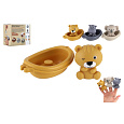 Lodičky gumové do vany se zvířátky 6ks v krabičce 18m+