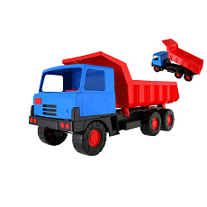 PF Plasty Auto nákladní korba červená kabina modrá plast 75cm