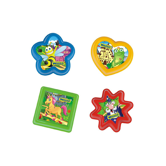 WADER Formičky Bábovky na písek 12cm 4ks