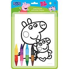 Jiri Models Omalovánkový set s oboustrannými voskovkami Prasátko Peppa
