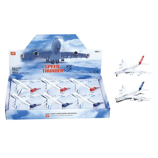 Wiky Letadlo osobní kov/plast 14cm na zpětné natažení 2 barvy Wiky Letadlo osobní kov/plast 14cm na zpětné natažení 2 barvy