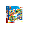 Puzzle 4v1 Prázdniny Tlapková Patrola/Paw Patrol 28,5x20,5cm v krabici 28x28x6cm