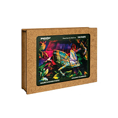 Puzzler DŘEVĚNÉ BAREVNÉ PUZZLE - Úžasný chameleon