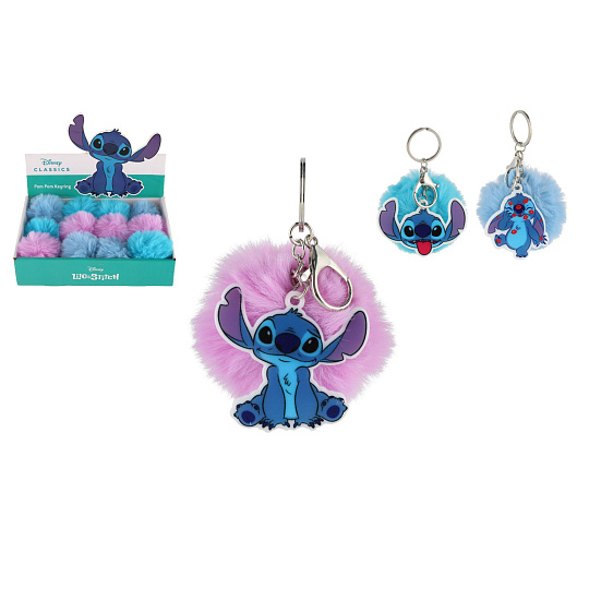 Teddies Lilo and Stitch přívěšek s pompom bambulí 3 barvy