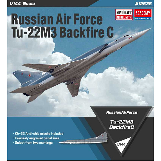 Academy Model Kit letadlo 12636 - Russian Air Force Tu-22M3 Backfire C (1:144) Academy Model Kit letadlo 12636 - Russian Air Force Tu-22M3 Backfire C (1:144)