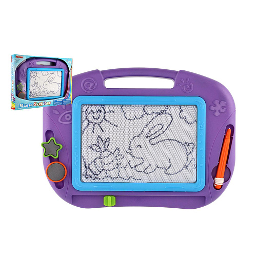 Teddies Magnetická tabulka kreslící s doplňky plast 32x24cm