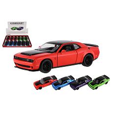 Teddies Auto Kinsmart 2023 Dodge Challenger SRT  Demon 170 kov/plast 13cm 4barvy na zpětné natažení