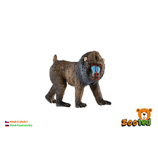 Mandril rýholící samec zooted opice plast 7cm 