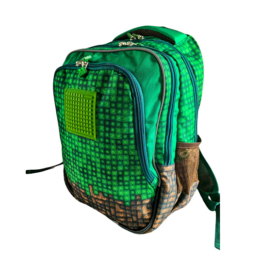 PIXIE CREW Junior batoh, zelená, Mine&Craft 100 pixelov PIXIE CREW Junior batoh, zelená, Mine&Craft 100 pixelov