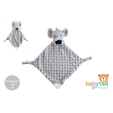 Slon usínáček babyted kousátko, chrastítko plyš 25x25cm na kartě v sáčku 0m+ Slon usínáček babyted kousátko, chrastítko plyš 25x25cm na kartě v sáčku 0m+