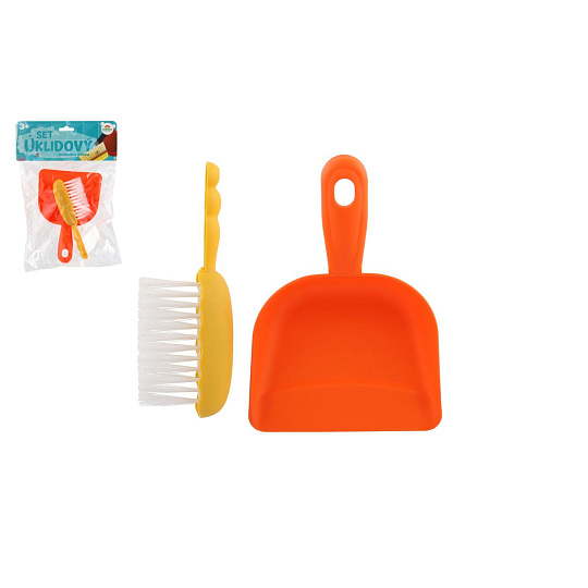 Uklízecí sada/uklízečka plast smetáček + lopatka v sáčku 20,5x29cm
