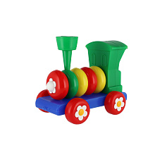 Lokomotiva/Vlak šroubovací skládací tahací plast 20cm 24m+