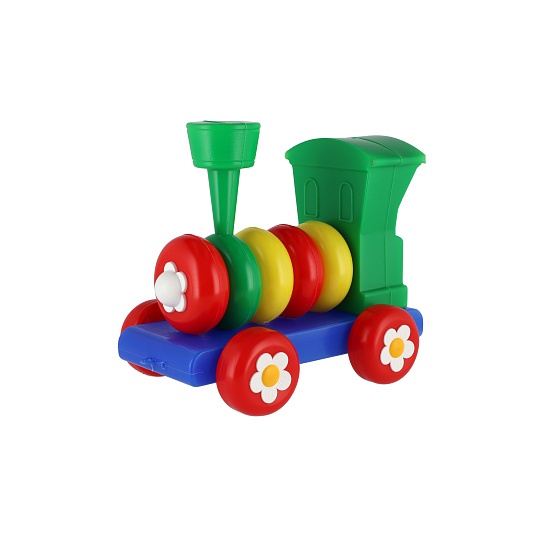 Lokomotiva/Vlak šroubovací skládací tahací plast 20cm 24m+