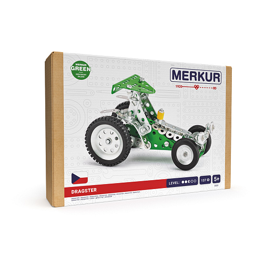 MERKUR - Stavebnice Merkur 052 - dragster, 137 dílů
