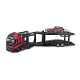 Bburago - STREET FIRE, Kamion s návěsem Multicar Carrier Volvo FH16 + Land Rover LRX Concept, 1:43