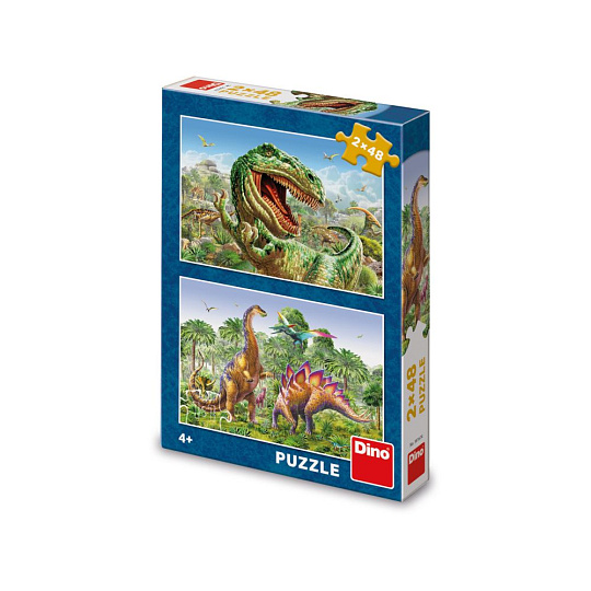 Dino SOUBOJ DINOSAURŮ 2x48 Puzzle Dino SOUBOJ DINOSAURŮ 2x48 Puzzle