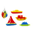 Teddies Sada do vany lodičky 4ks plast v síťce 10x13cm 18m+