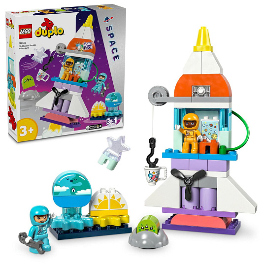 LEGO DUPLO® 10422 Vesmírné dobrodružství s raketoplánem 3 v 1