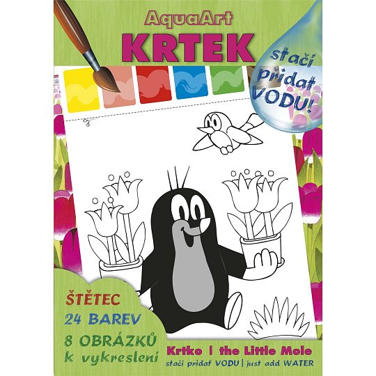 Akim Giochi Preziosi AquaArt A4 "Stačí přidat vodu"+ štětec - Krtek 2 Akim Giochi Preziosi AquaArt A4 "Stačí přidat vodu"+ štětec - Krtek 2