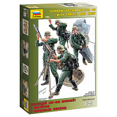 Zvezda Model Kit figurky 3583 - German Mortar with Crew (1:35)