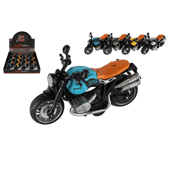 Teddies Motorka plast 13cm na zpětné natažení na baterie se světle, zvukem 4 barvy