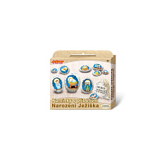 SMT Creatoys Kameny s příběhem se samolepkami Narození Ježíška kreativní sada v krabičce 19x16x4cm